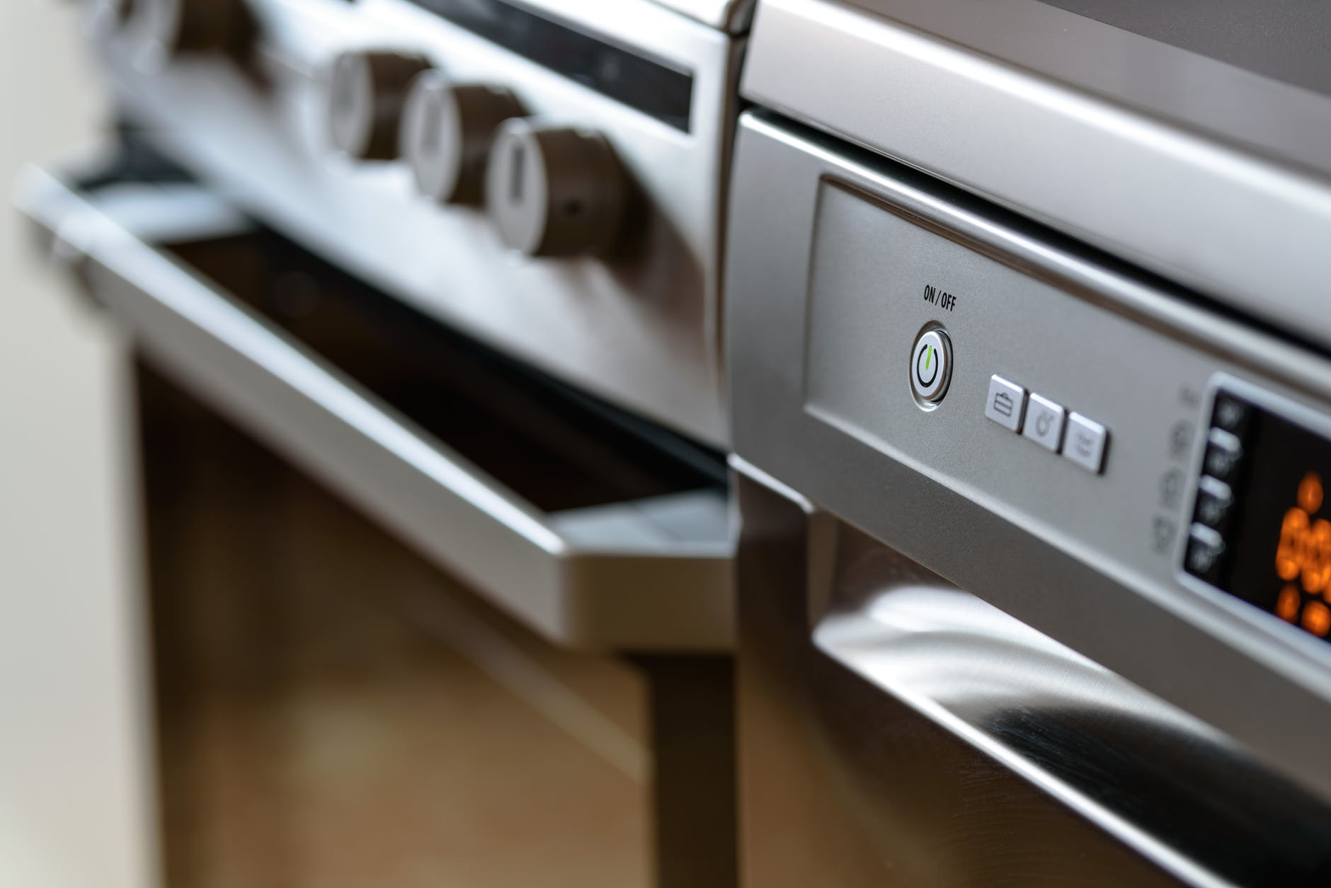 close up shot of oven