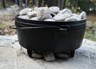 dutch oven with charcoals