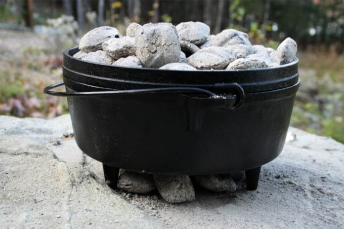 dutch oven with charcoals